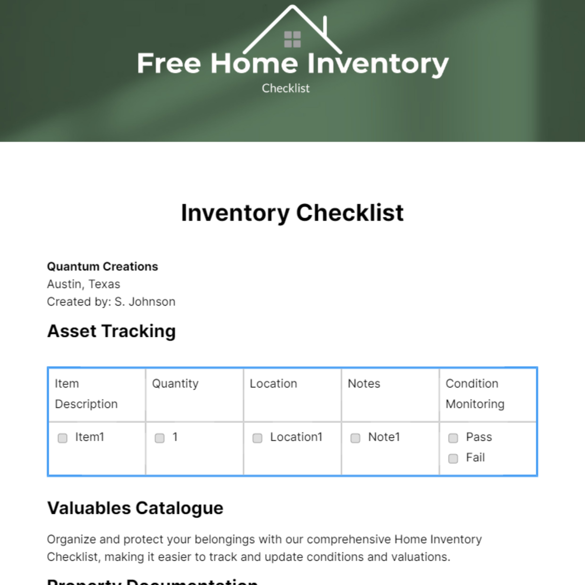 FREE Inventory Checklist - Edit Online & Download | Template.net