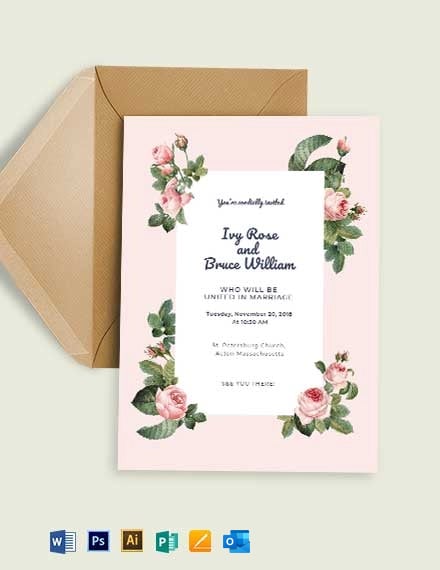 FREE Fall Wedding Invitation Template Download in Word Google Docs