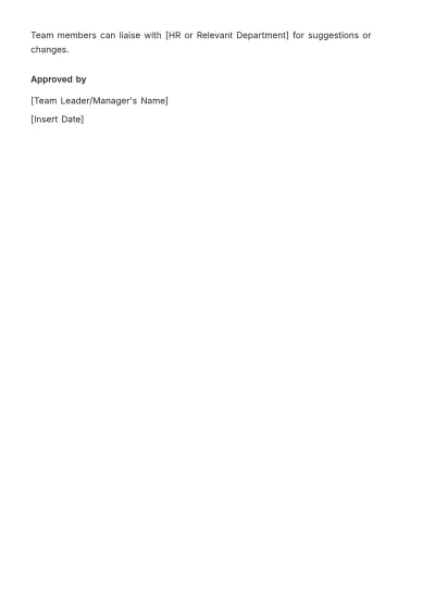 Free Team Roles and Responsibilities Overview HR Template to Edit Online