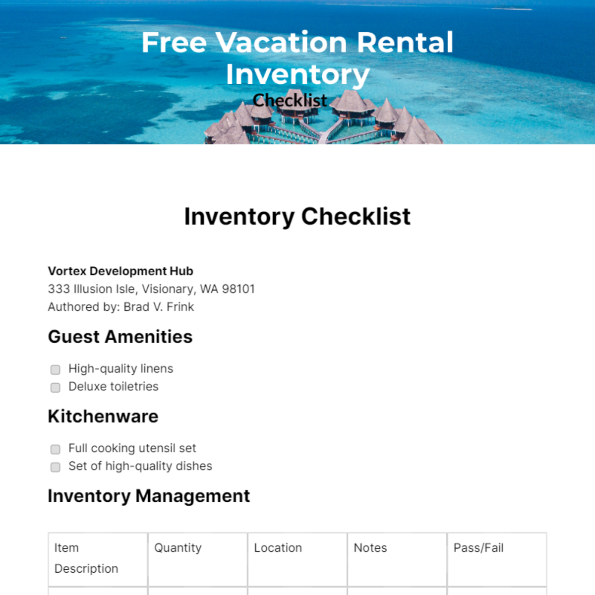 FREE Inventory Checklist Edit Online & Download