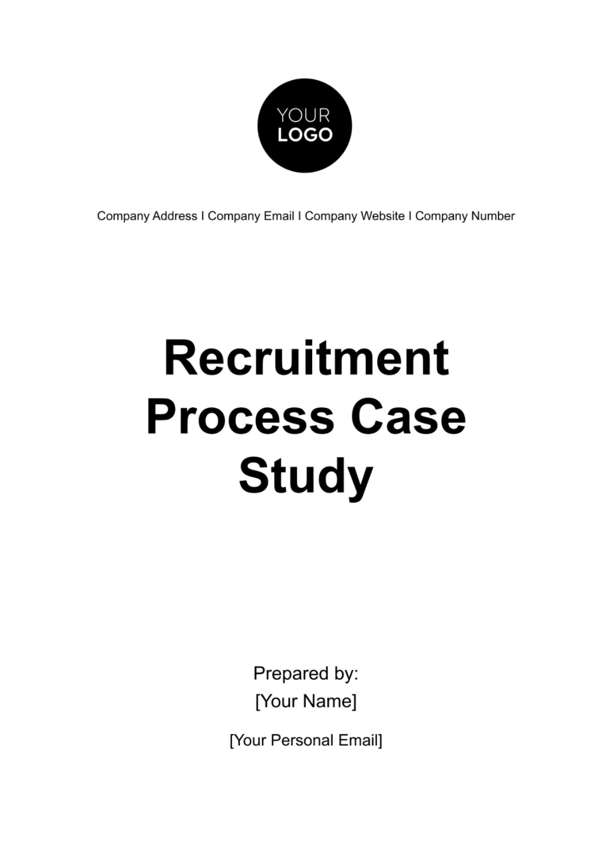 Free Recruitment Process Case Study HR Template