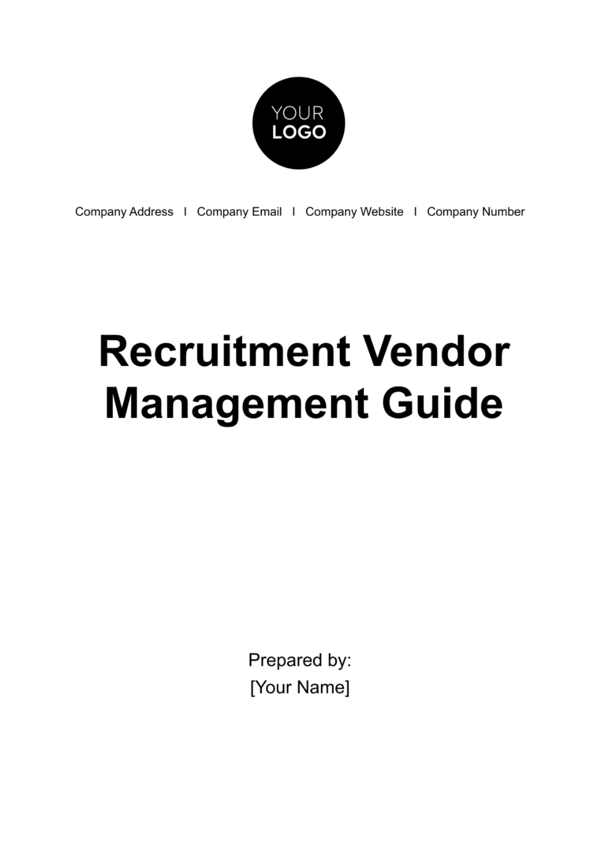 Free Recruitment Vendor Management Guide HR Template