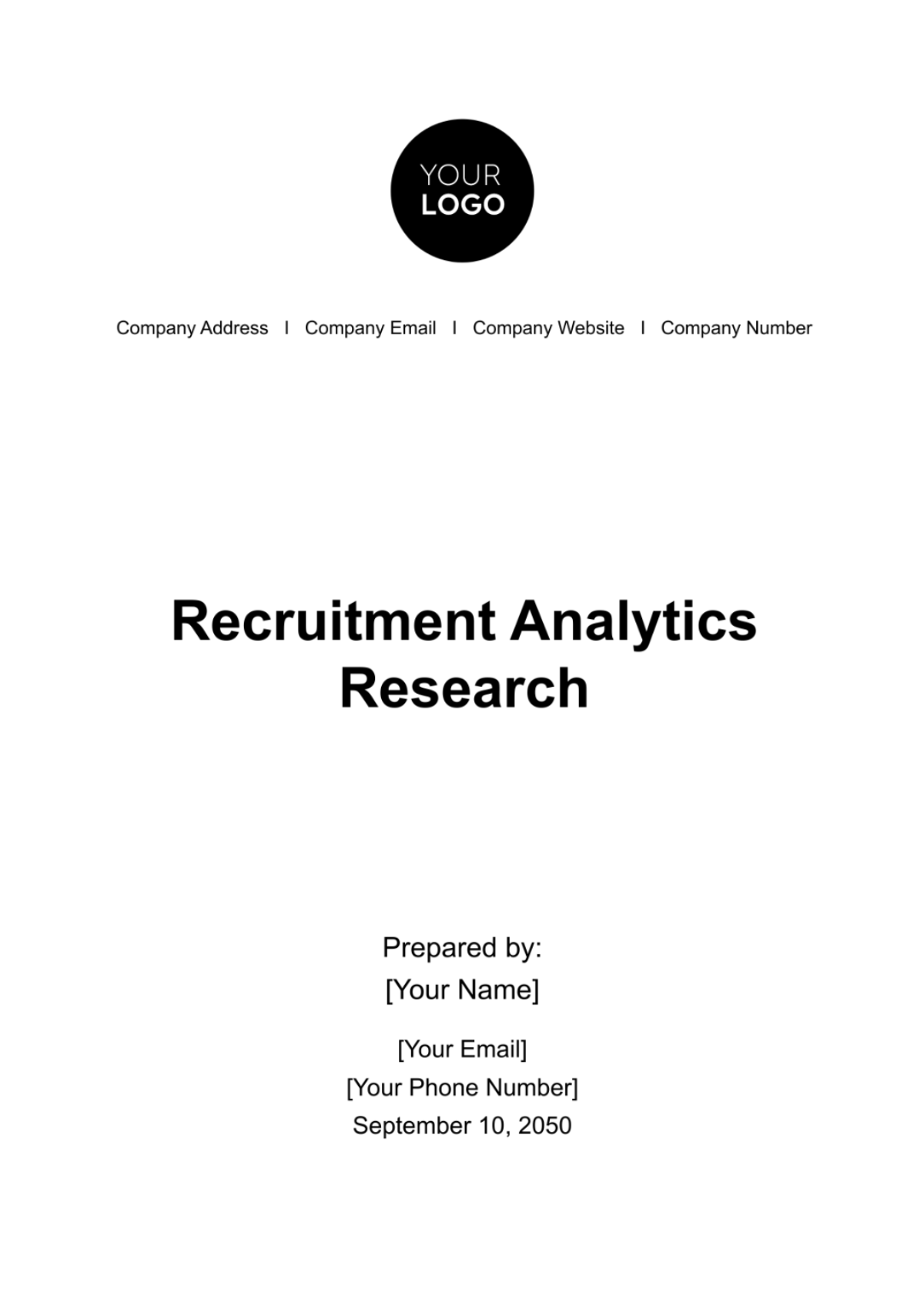 Recruitment Analytics Research HR Template - Edit Online & Download