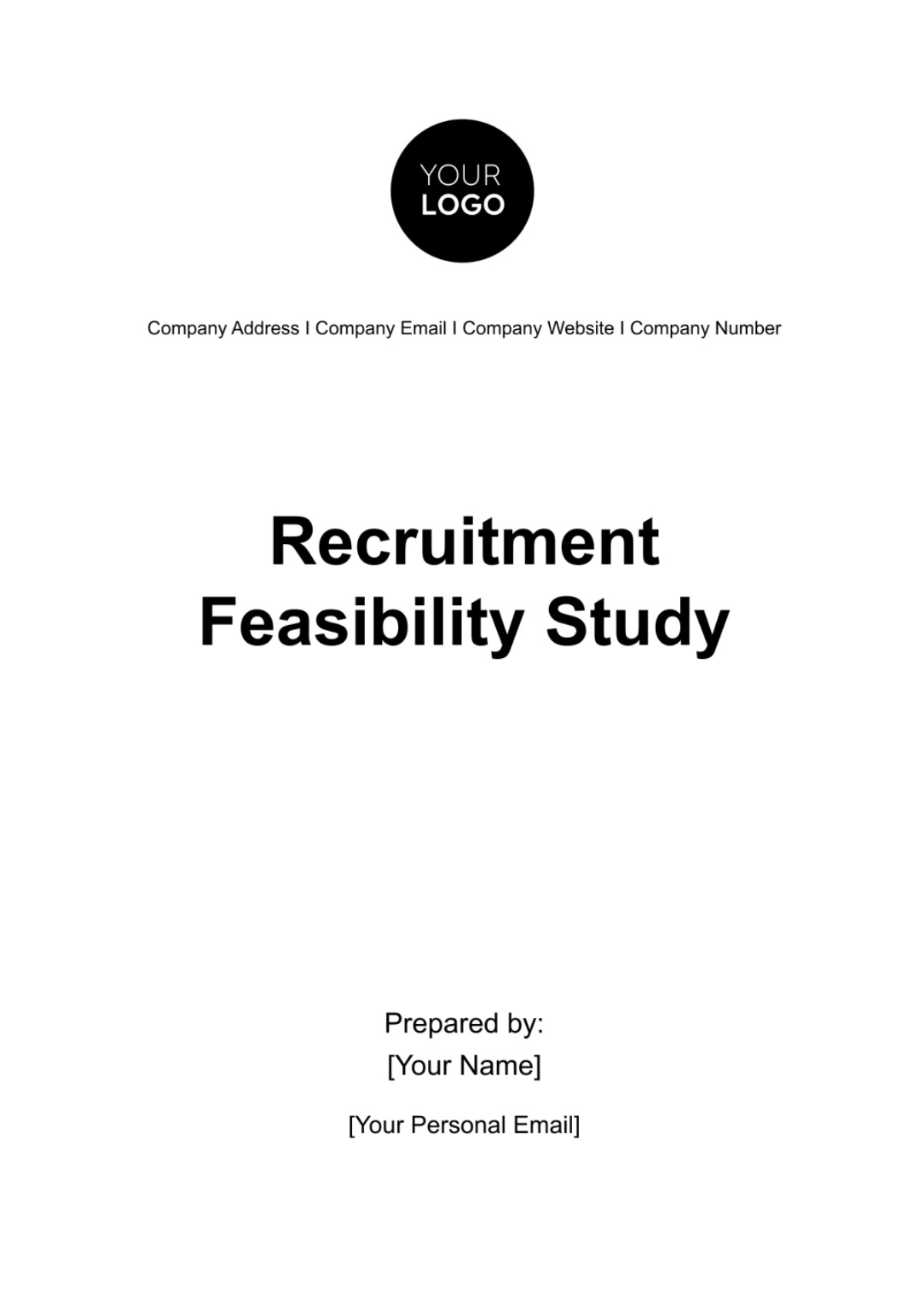 Free Recruitment Feasibility Study HR Template