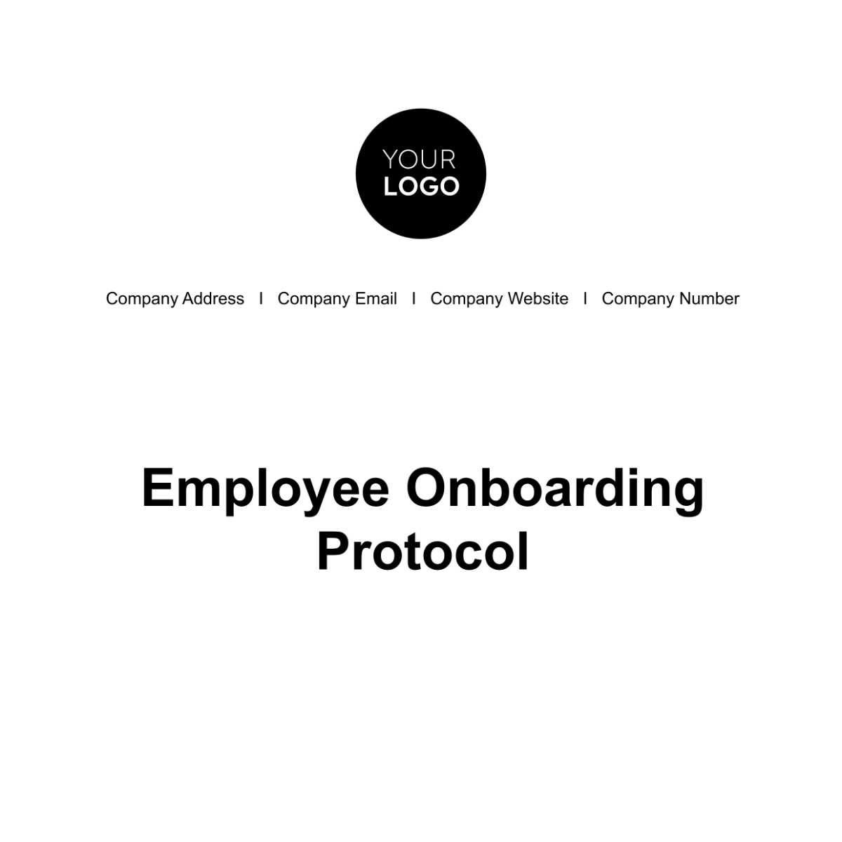 Employee Onboarding Protocol HR Template - Edit Online & Download ...