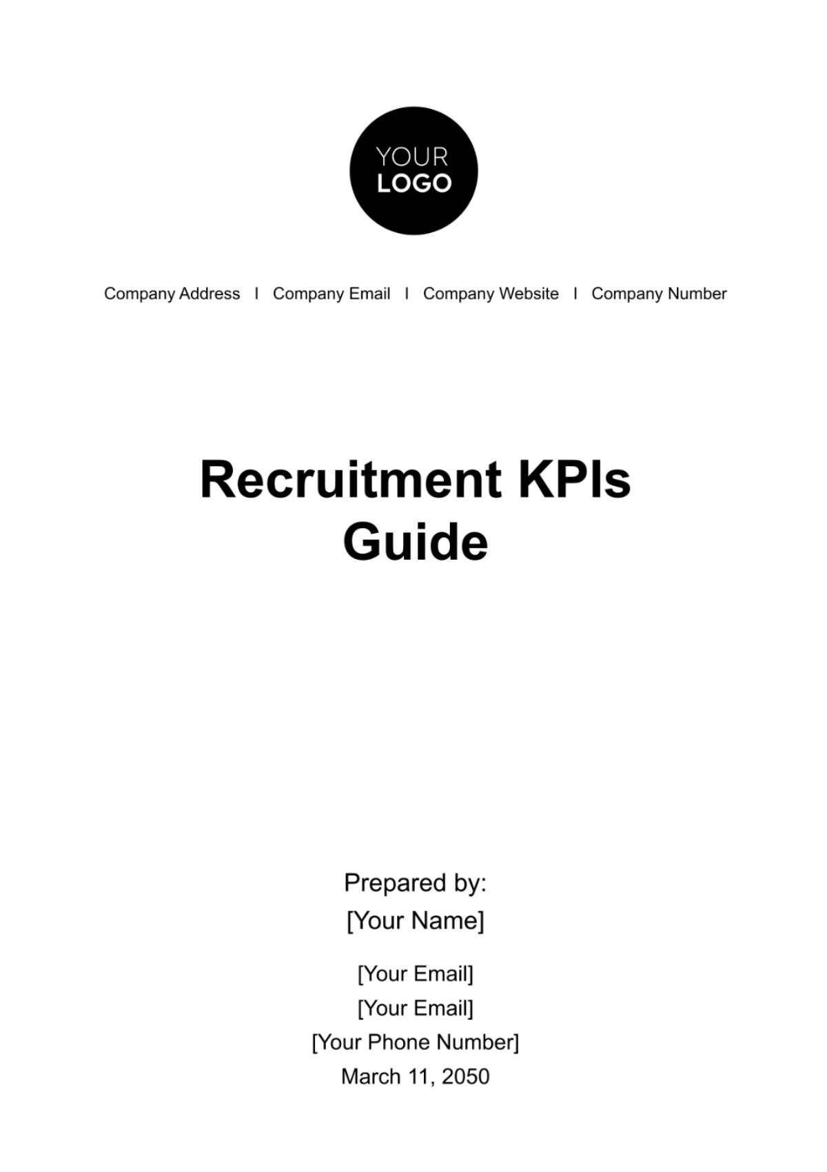 Free Recruitment KPIs Guide HR Template
