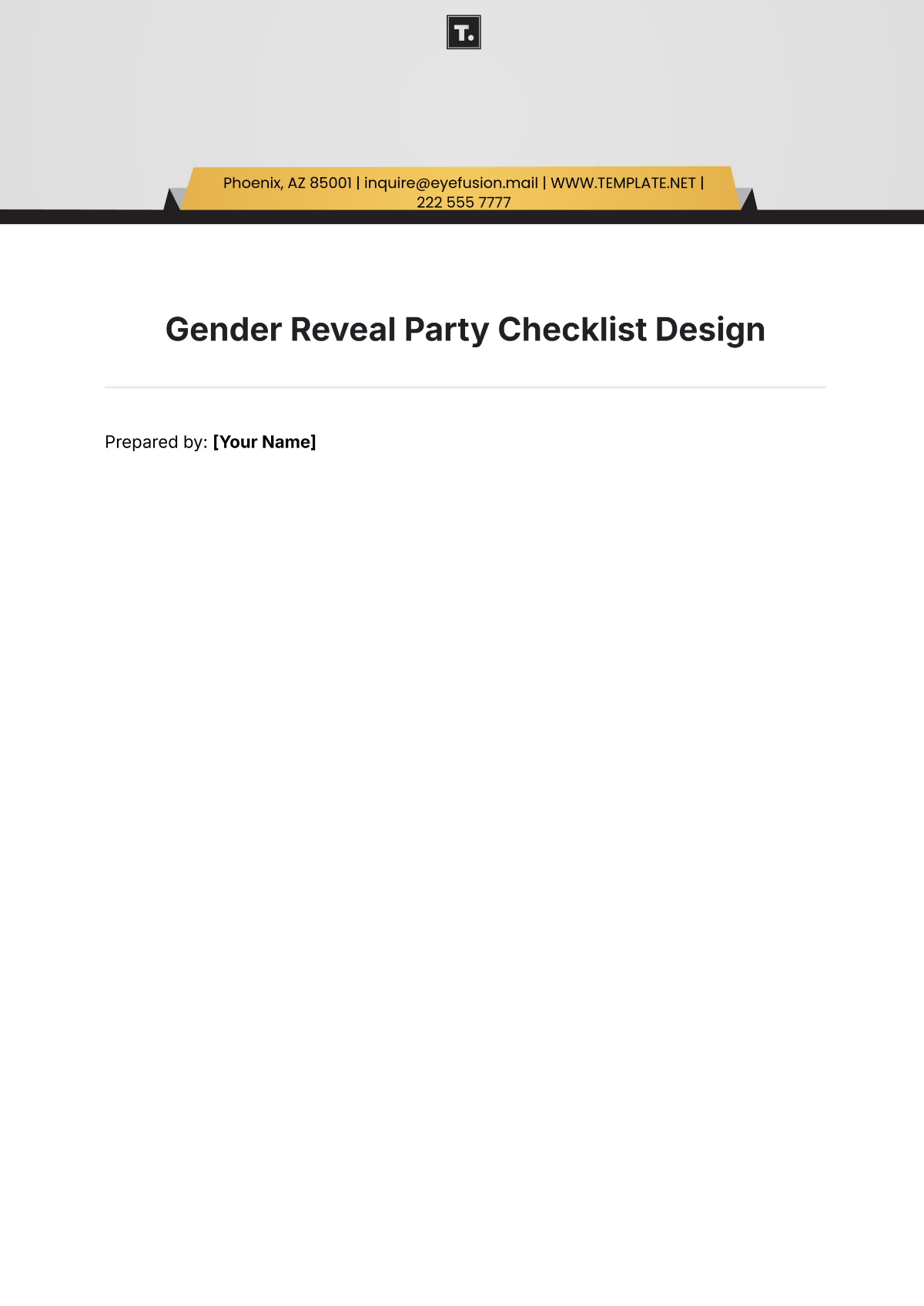 Gender Reveal Party Checklist Design Template - Edit Online & Download