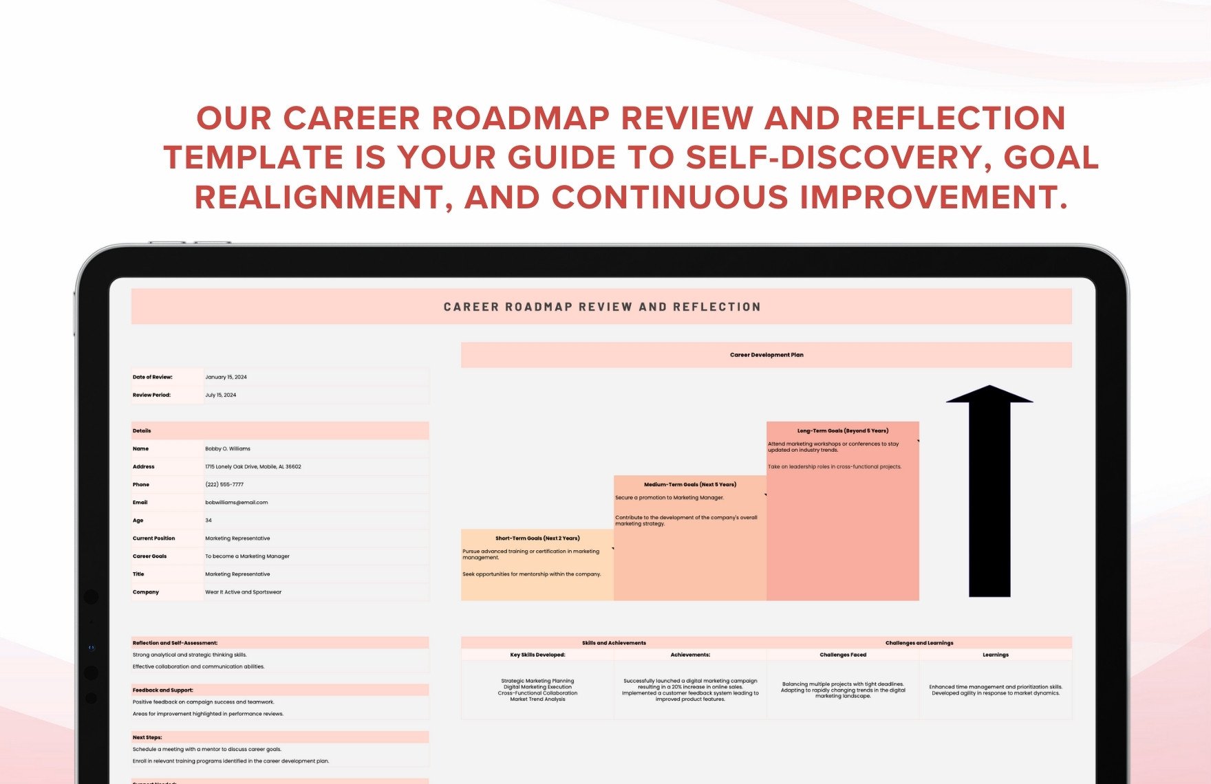 Career Roadmap Review and Reflection Template