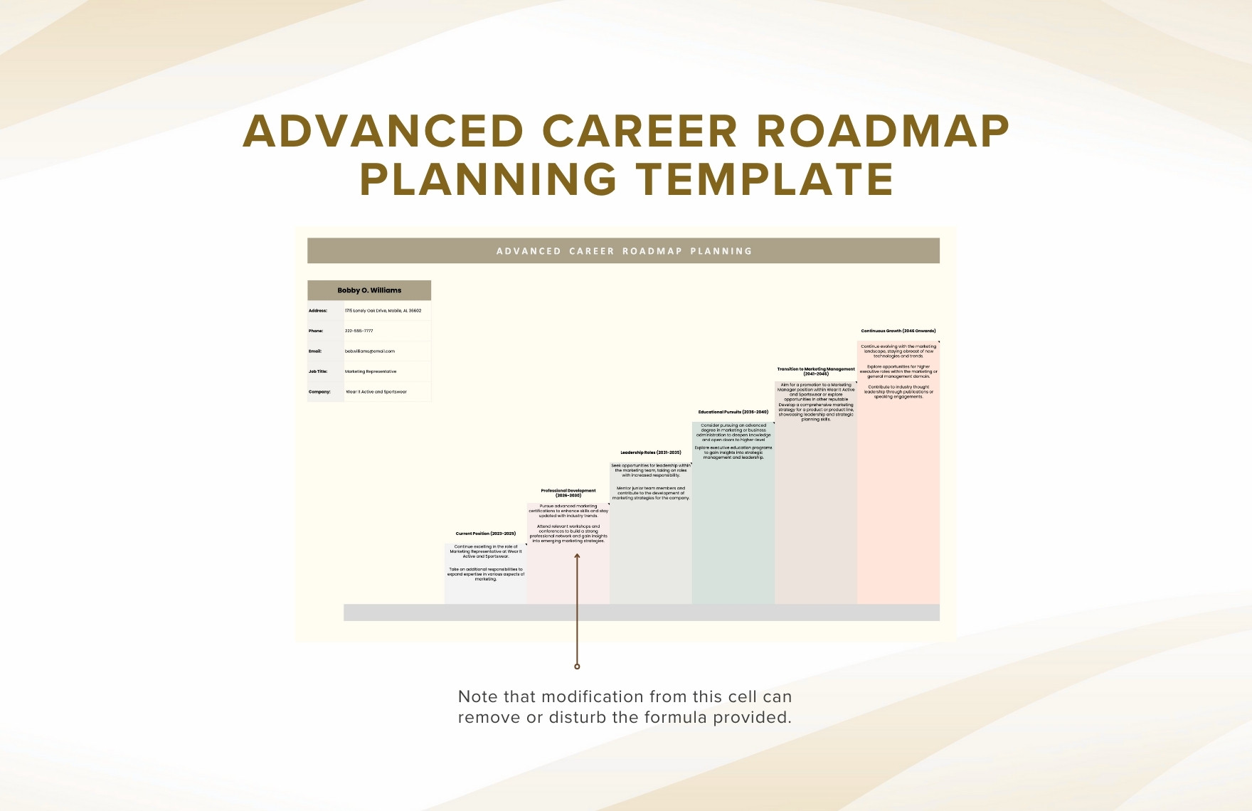 Advanced Career Roadmap Planning Template