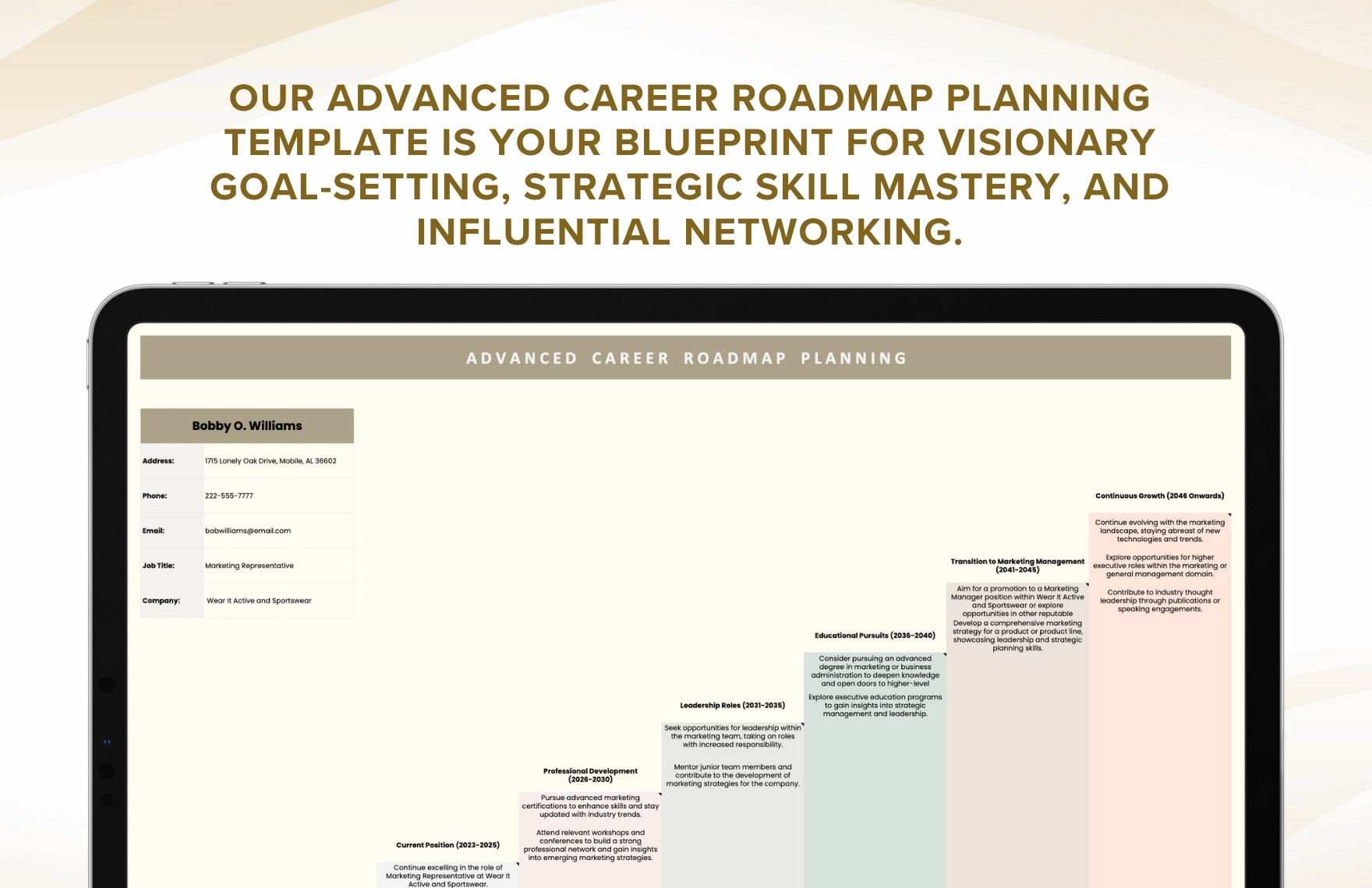 Advanced Career Roadmap Planning Template