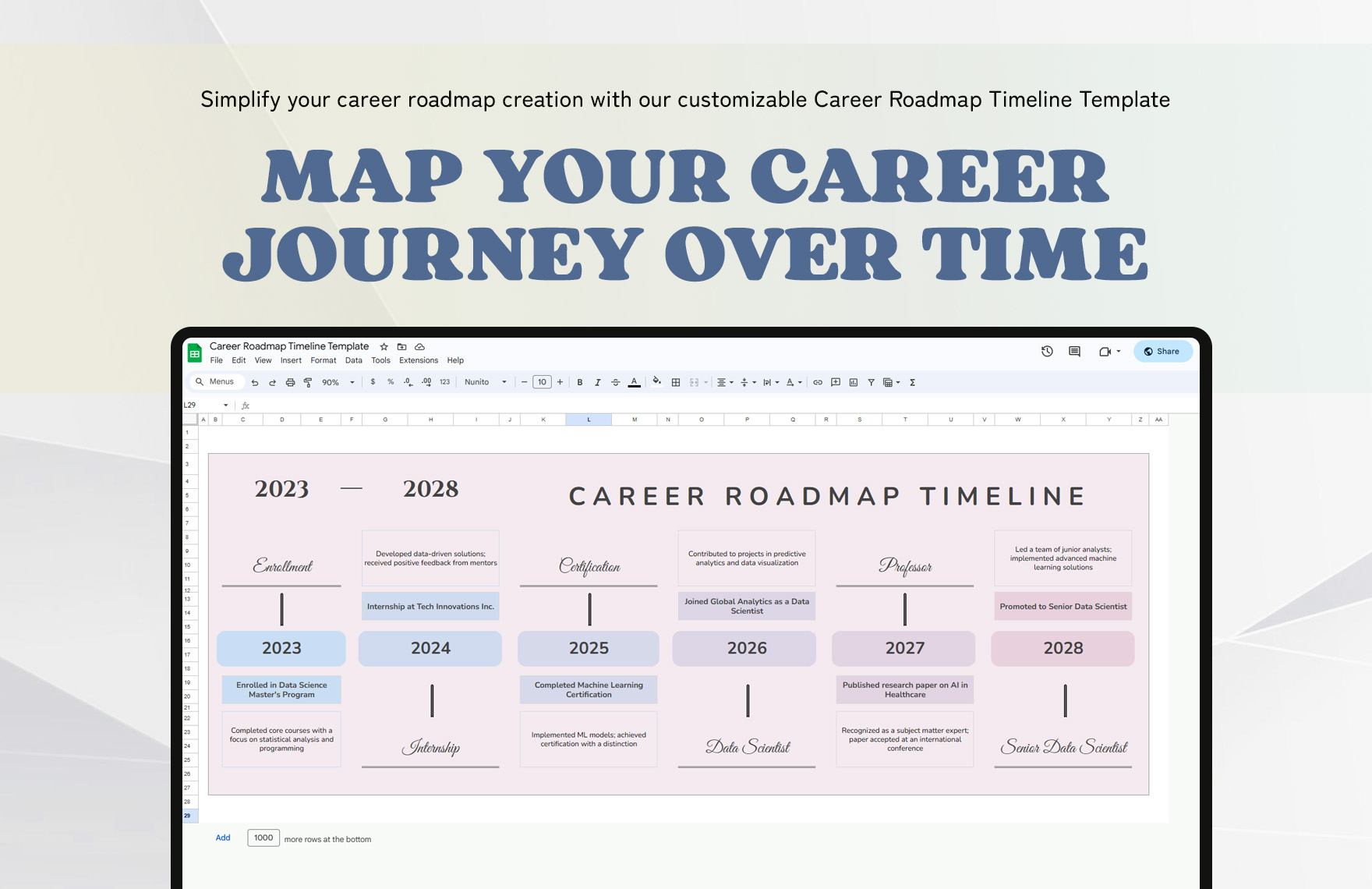 Career Roadmap Timeline Template