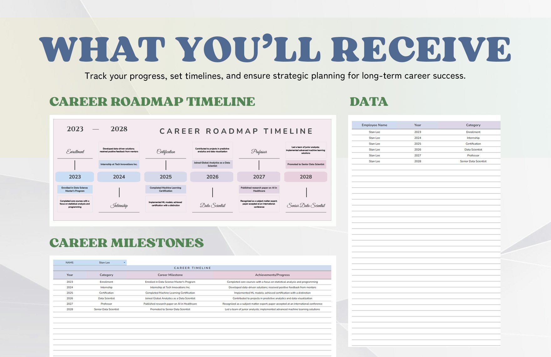 Career Roadmap Timeline Template