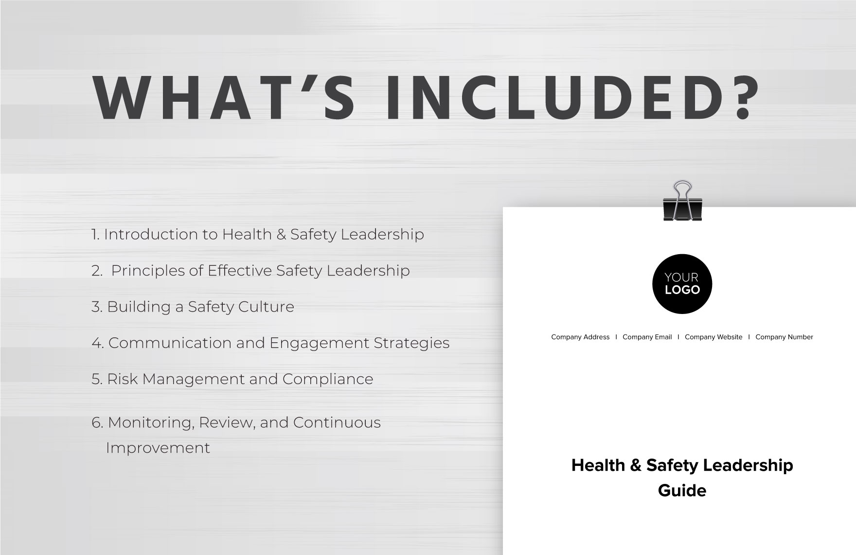 Health & Safety Leadership Guide Template