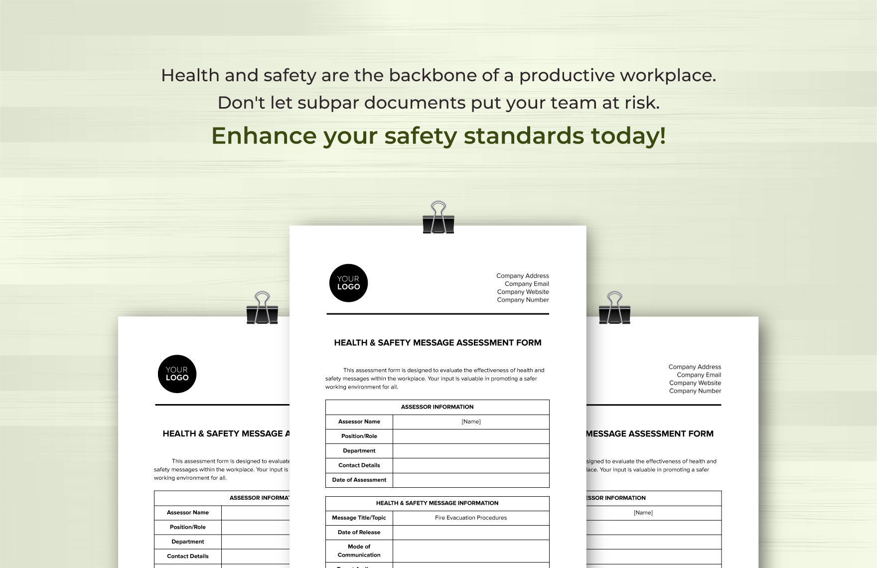 Health & Safety Campaign Agreement Template