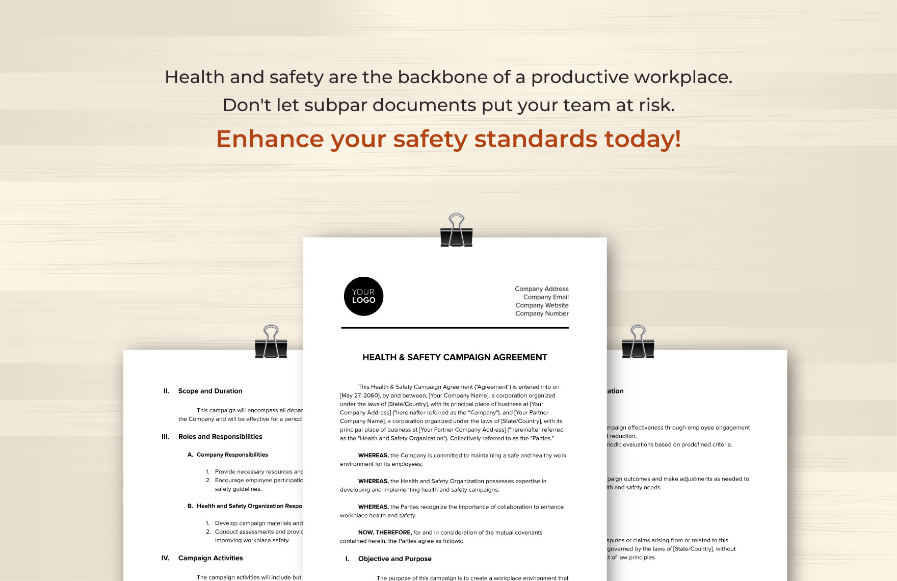 Health & Safety Message Assessment Form Template
