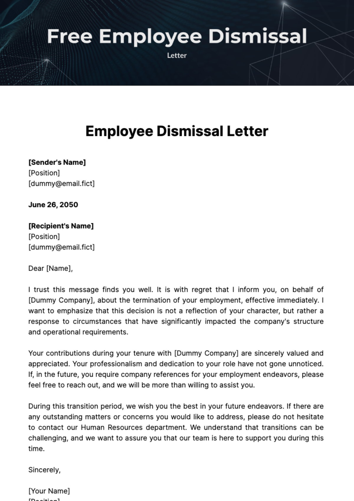 Free Absconding Employee Letter Template Edit Online Download 