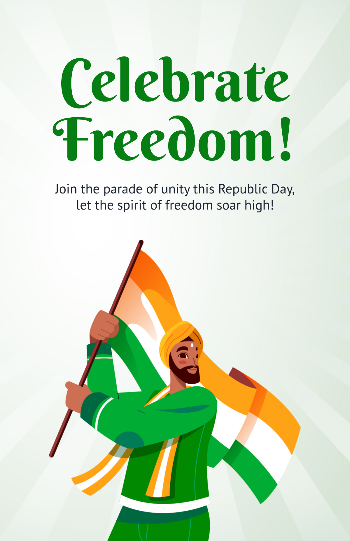 Republic Day Minimal Poster Template