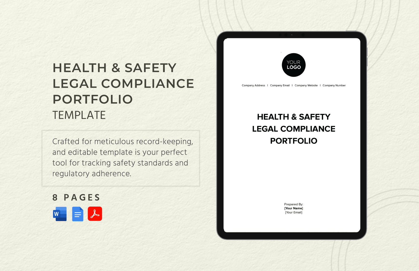 Health & Safety Legal Compliance Portfolio Template