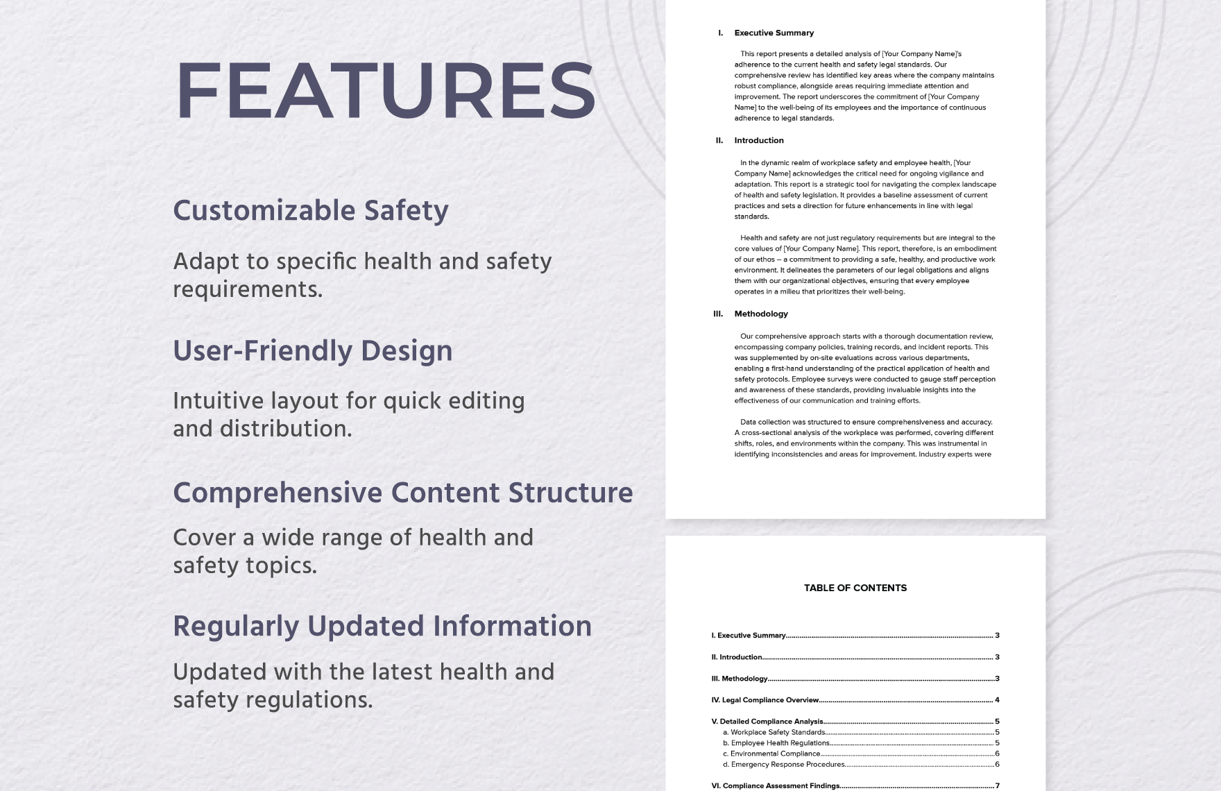 Health Safety Legal Compliance Research Report Template