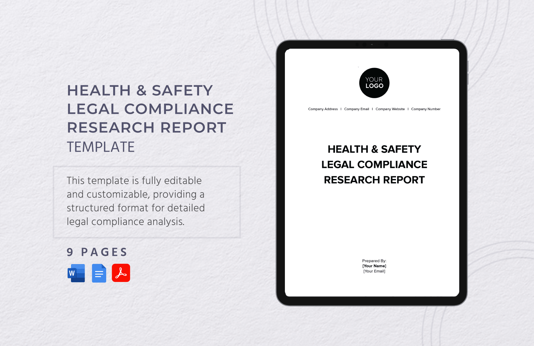 Health & Safety Legal Compliance Research Report Template