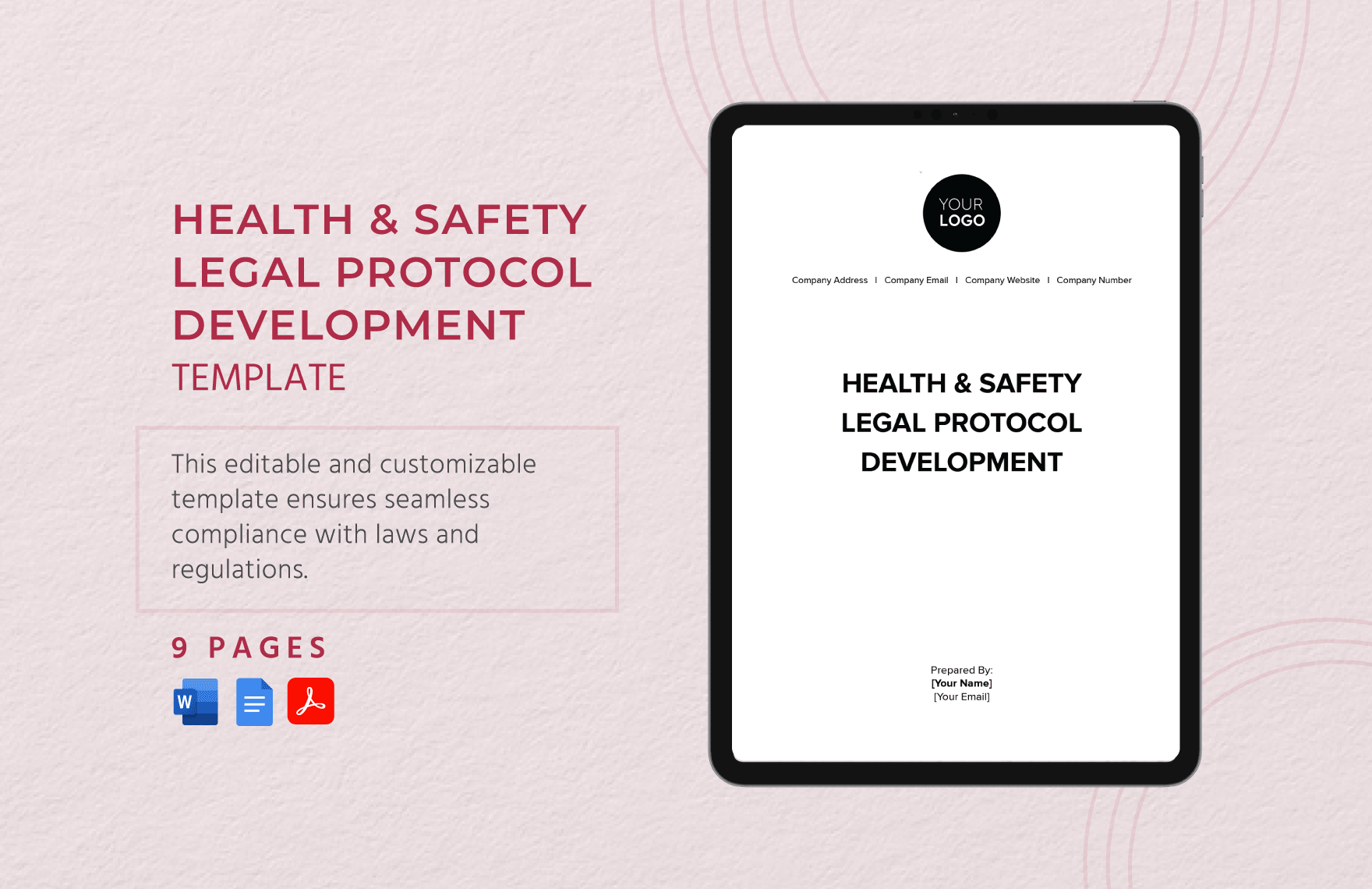 Health & Safety Legal Protocol Development Template