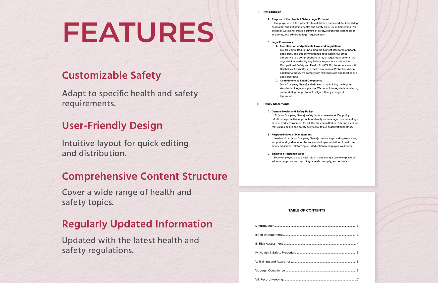 Health & Safety Legal Protocol Development Template