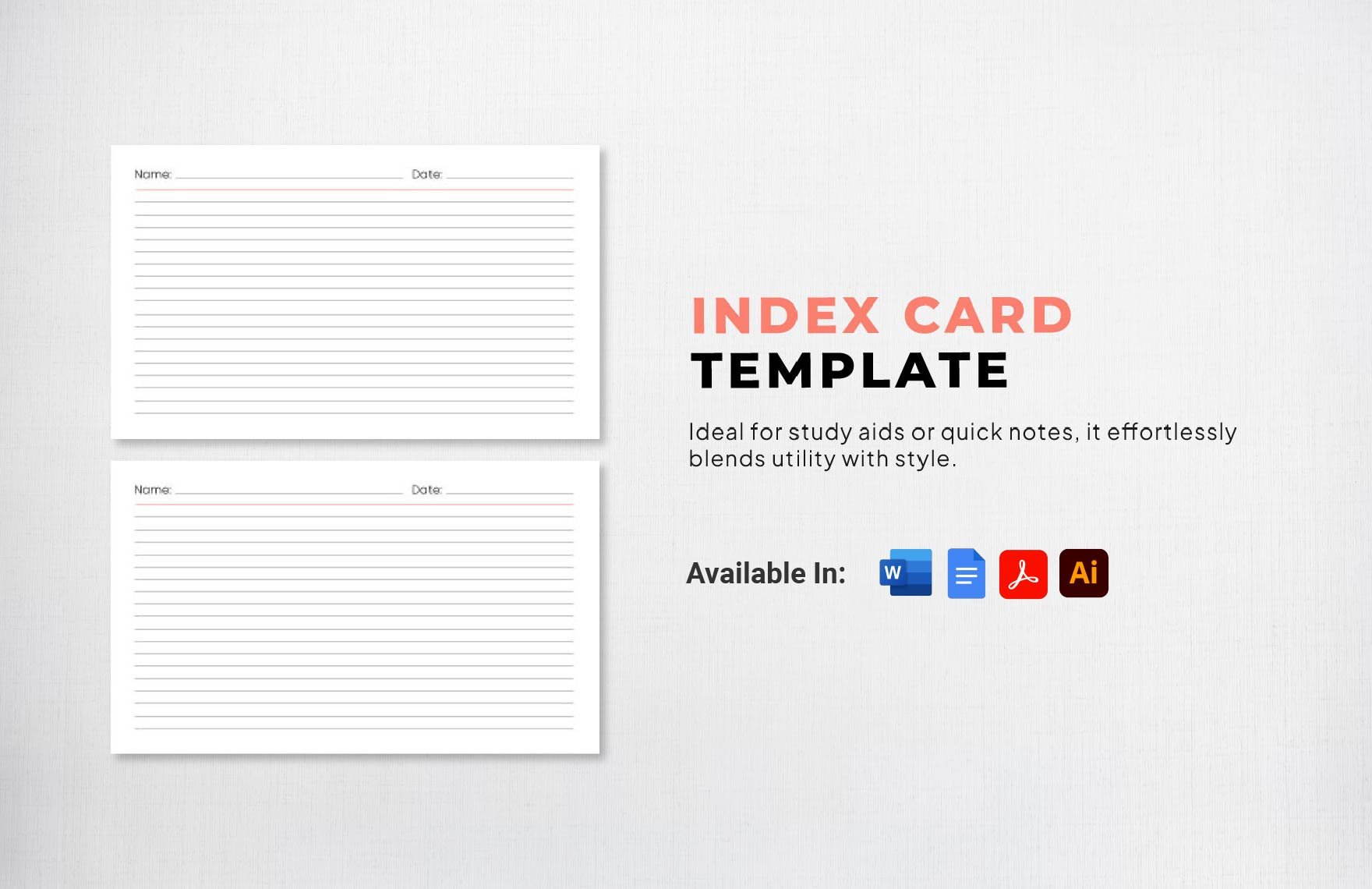 Index Card Template