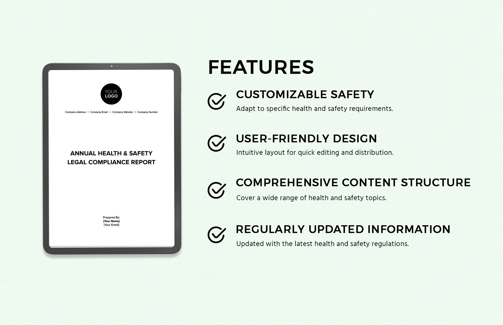 Annual Health & Safety Legal Compliance Report Template
