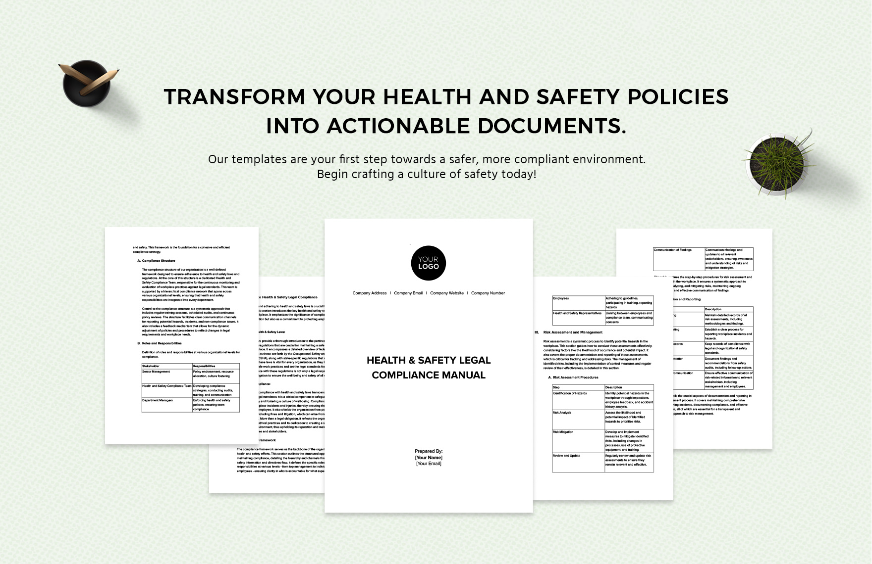Health & Safety Legal Compliance Manual Template