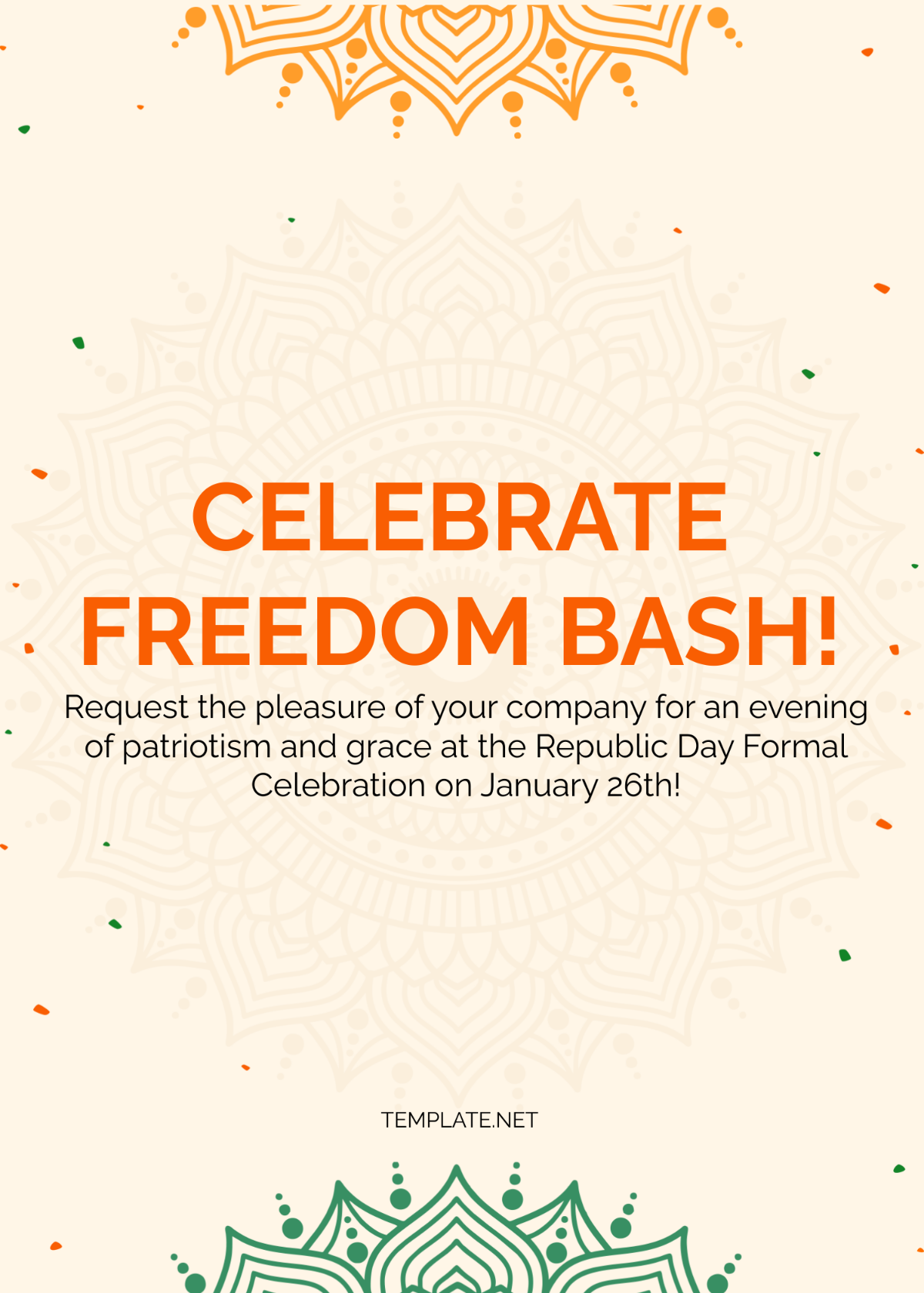 Sample Republic Day Invitation Template