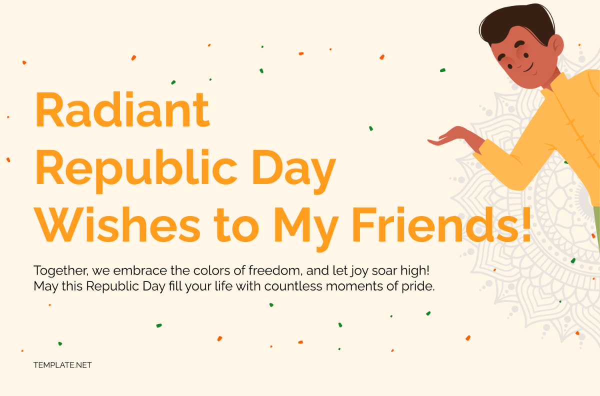 Republic Day Wishes Banner Template