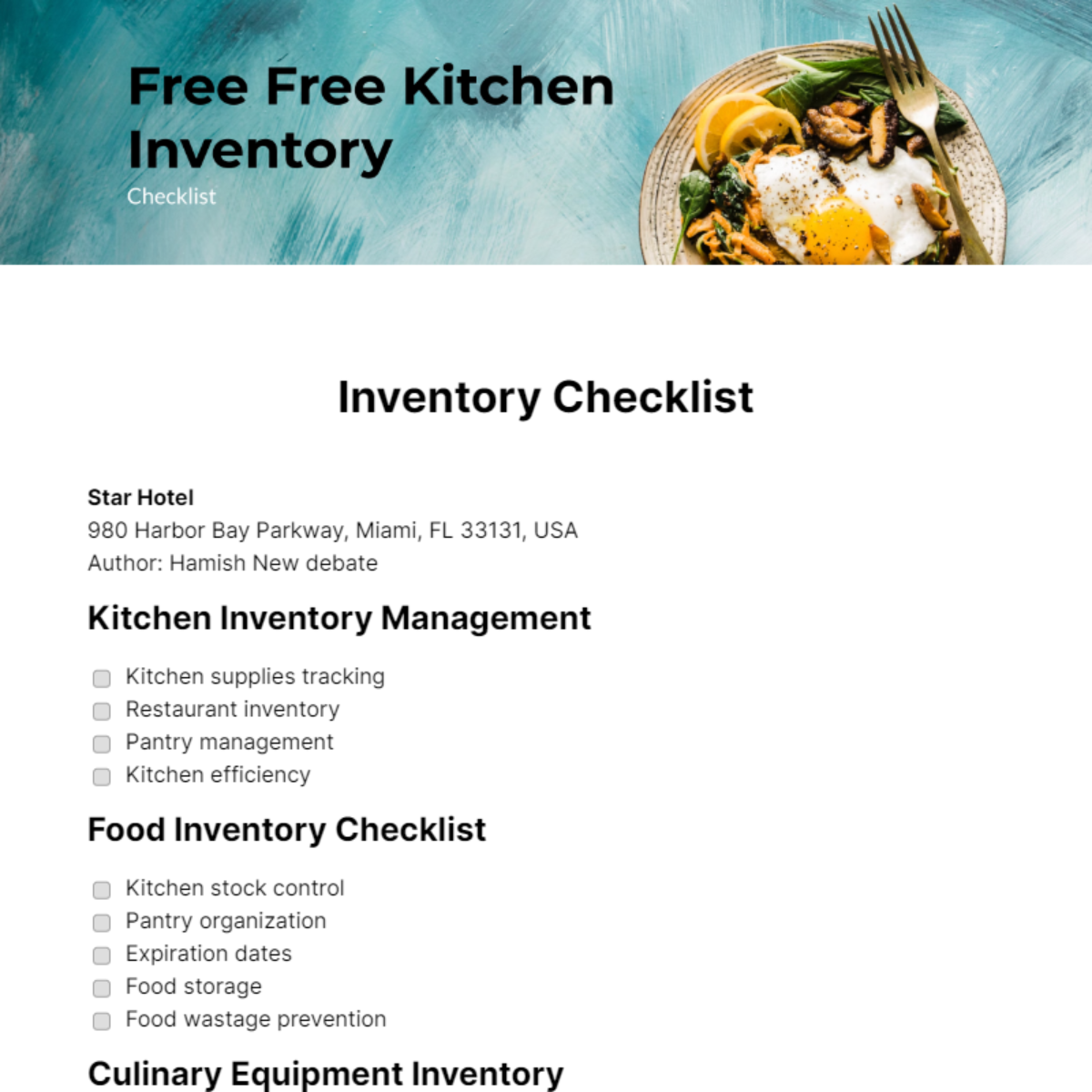 FREE Inventory Checklist Templates Examples Edit Online Download   Untitled Edit Online 