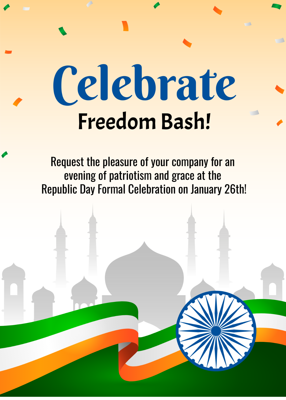 26th January Republic Day Invitation