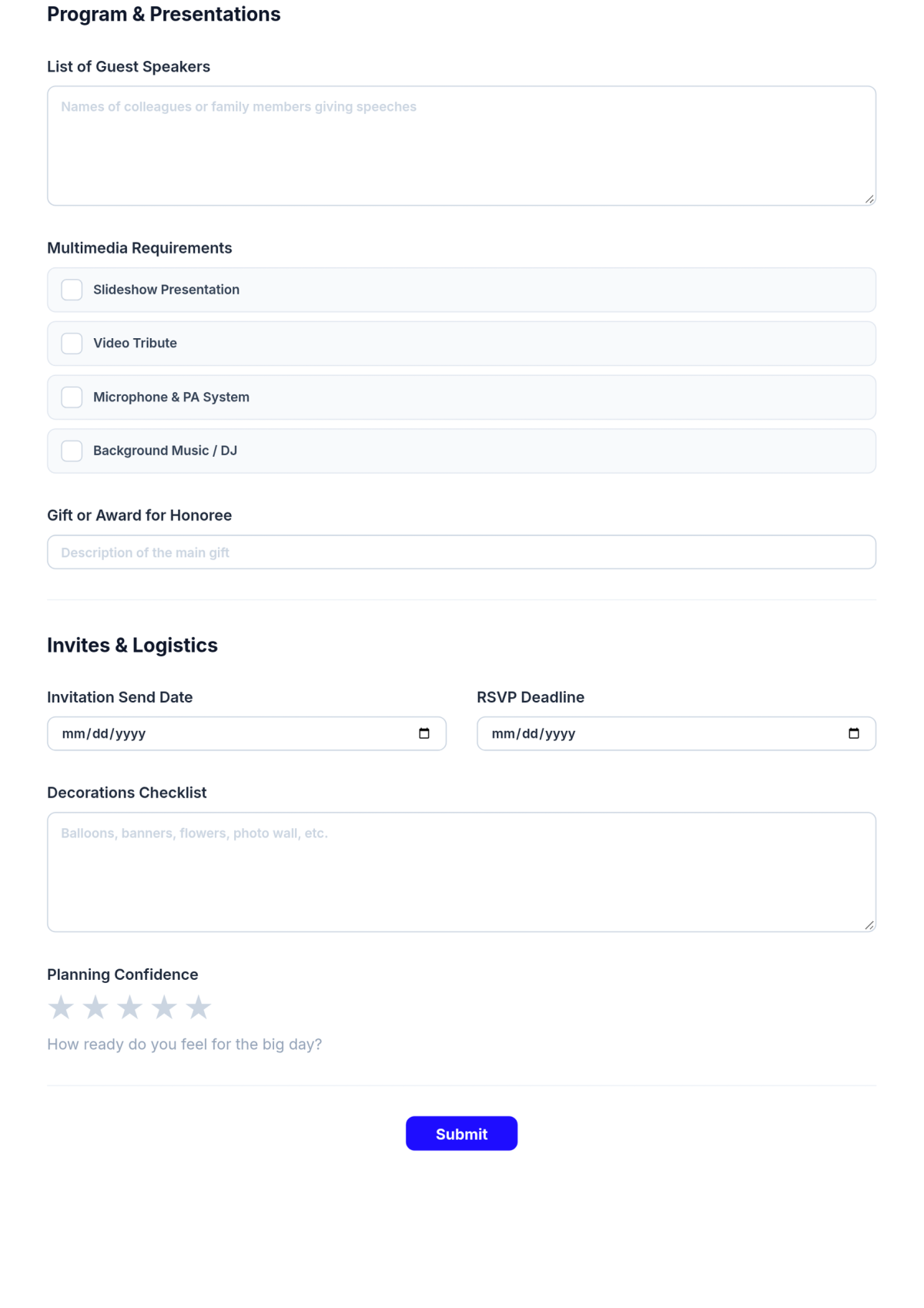 Free Retirement Party Checklist Template & AI Maker