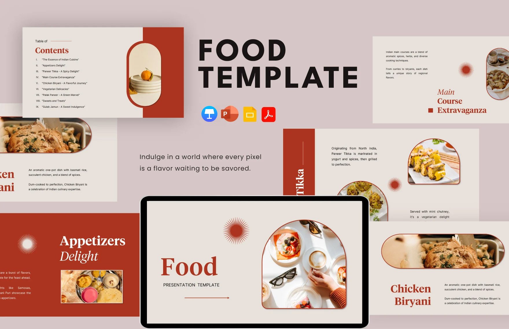 Food Course Template
