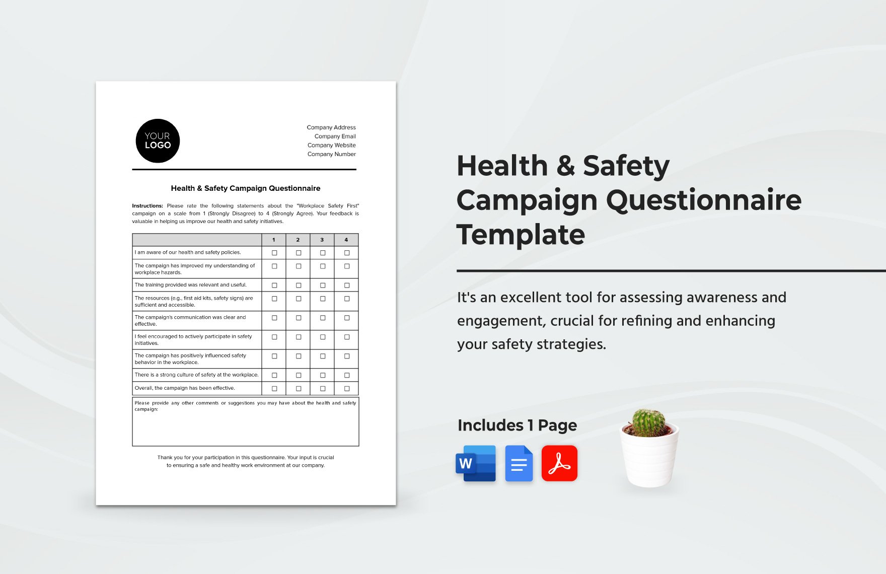 Health & Safety Campaign Questionnaire Template