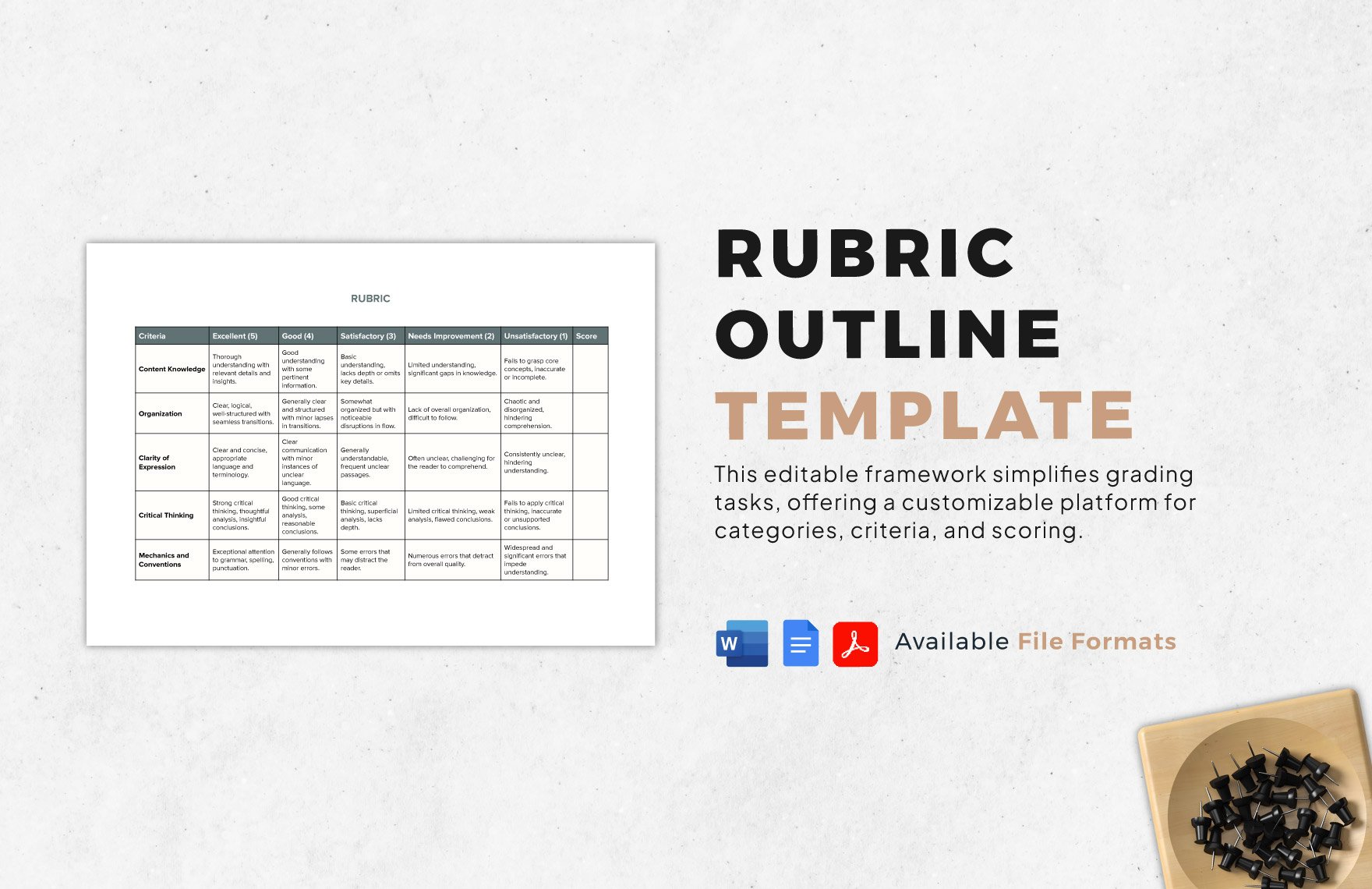 Rubric Outline Template