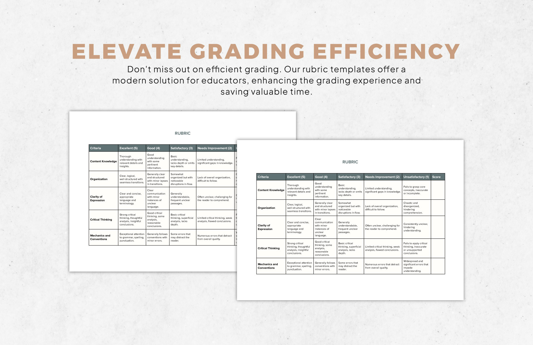 Rubric Outline Template