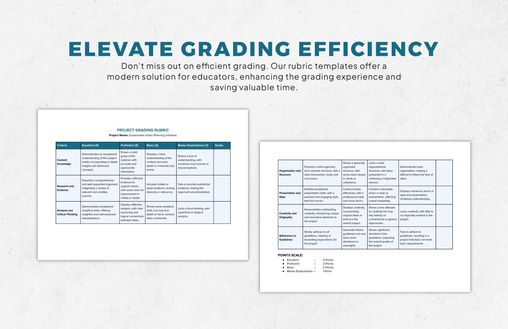 Project Grading Rubric Template