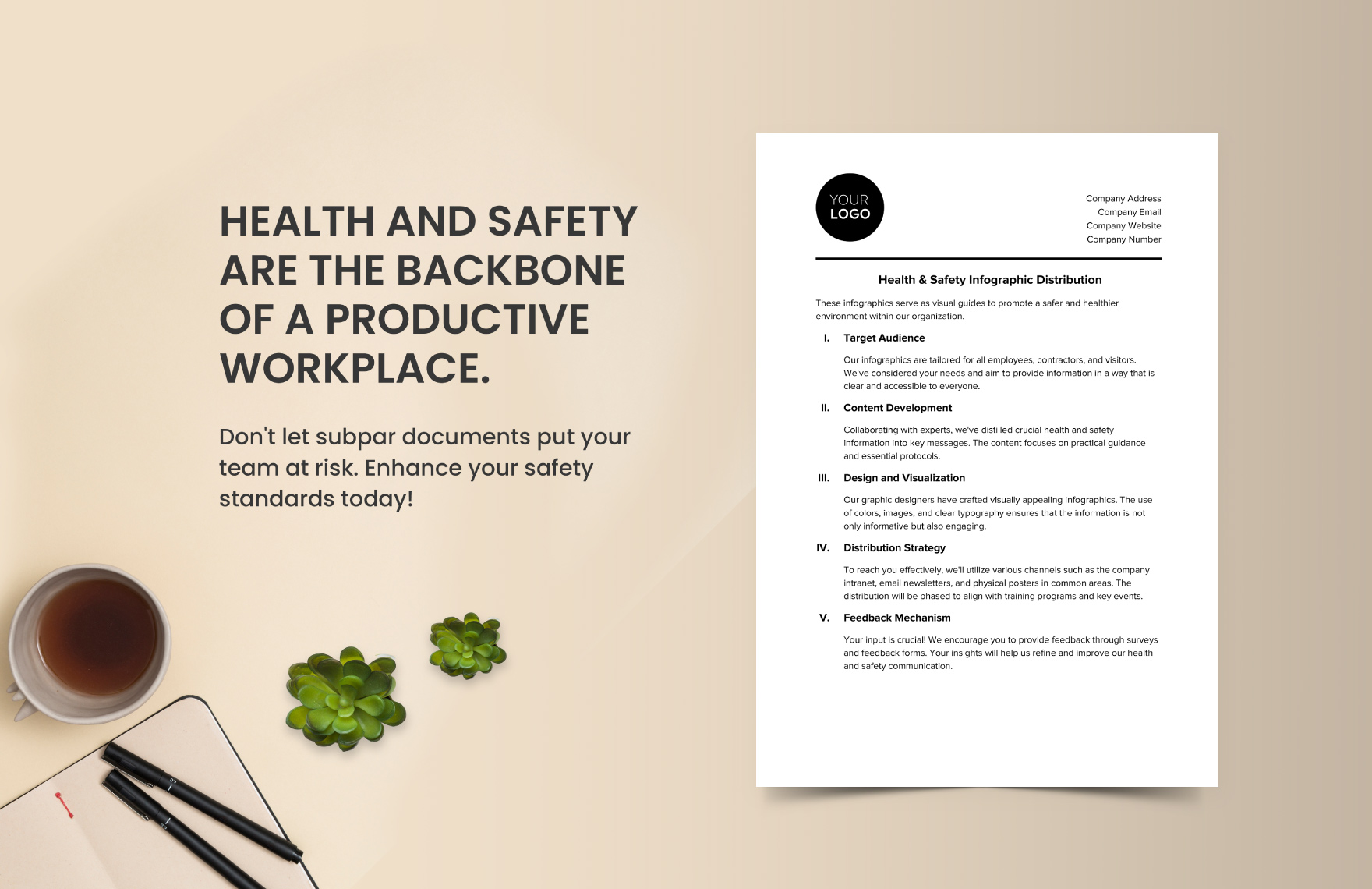 Health & Safety Infographic Distribution Template
