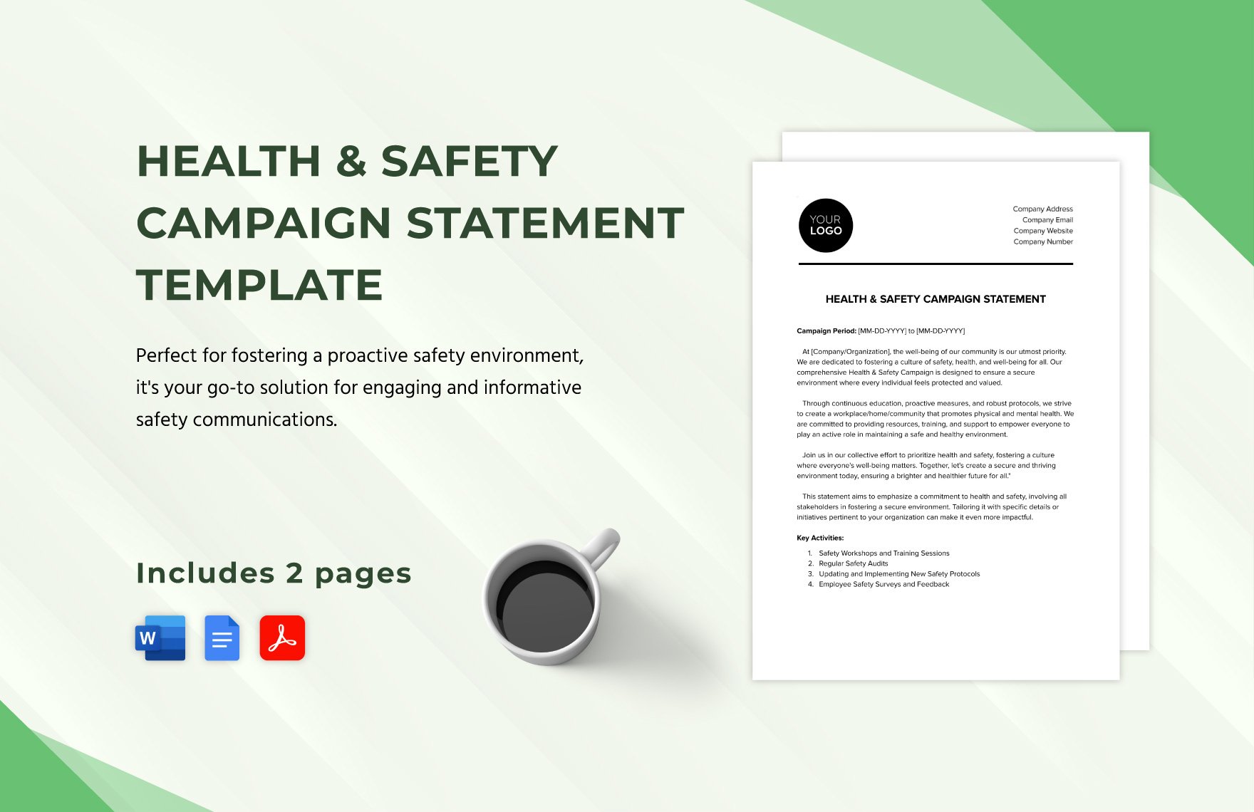 Health & Safety Campaign Statement Template