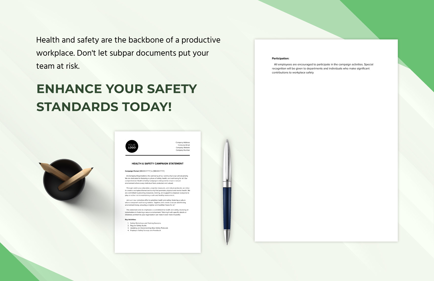 Health & Safety Campaign Statement Template