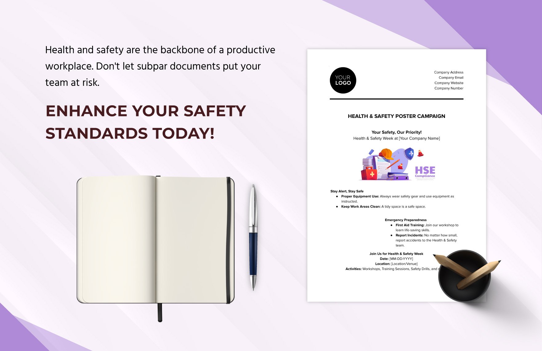 Health & Safety Poster Campaign Template