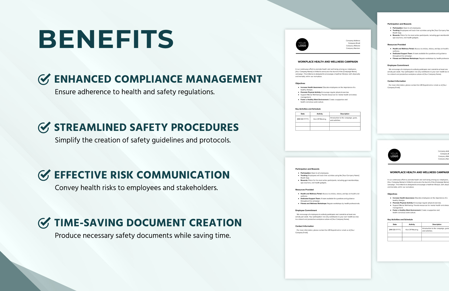 Workplace Health and Wellness Campaign Template