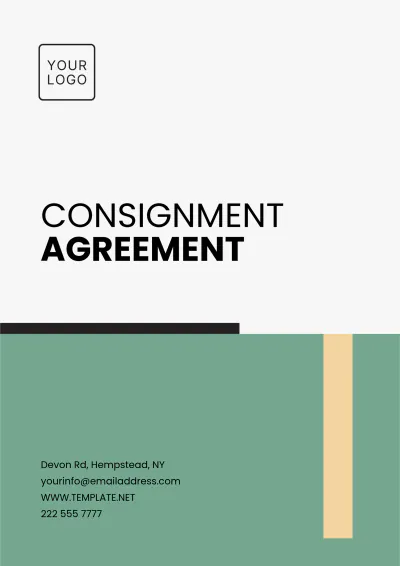 Free Consignment Agreement Template to Edit Online