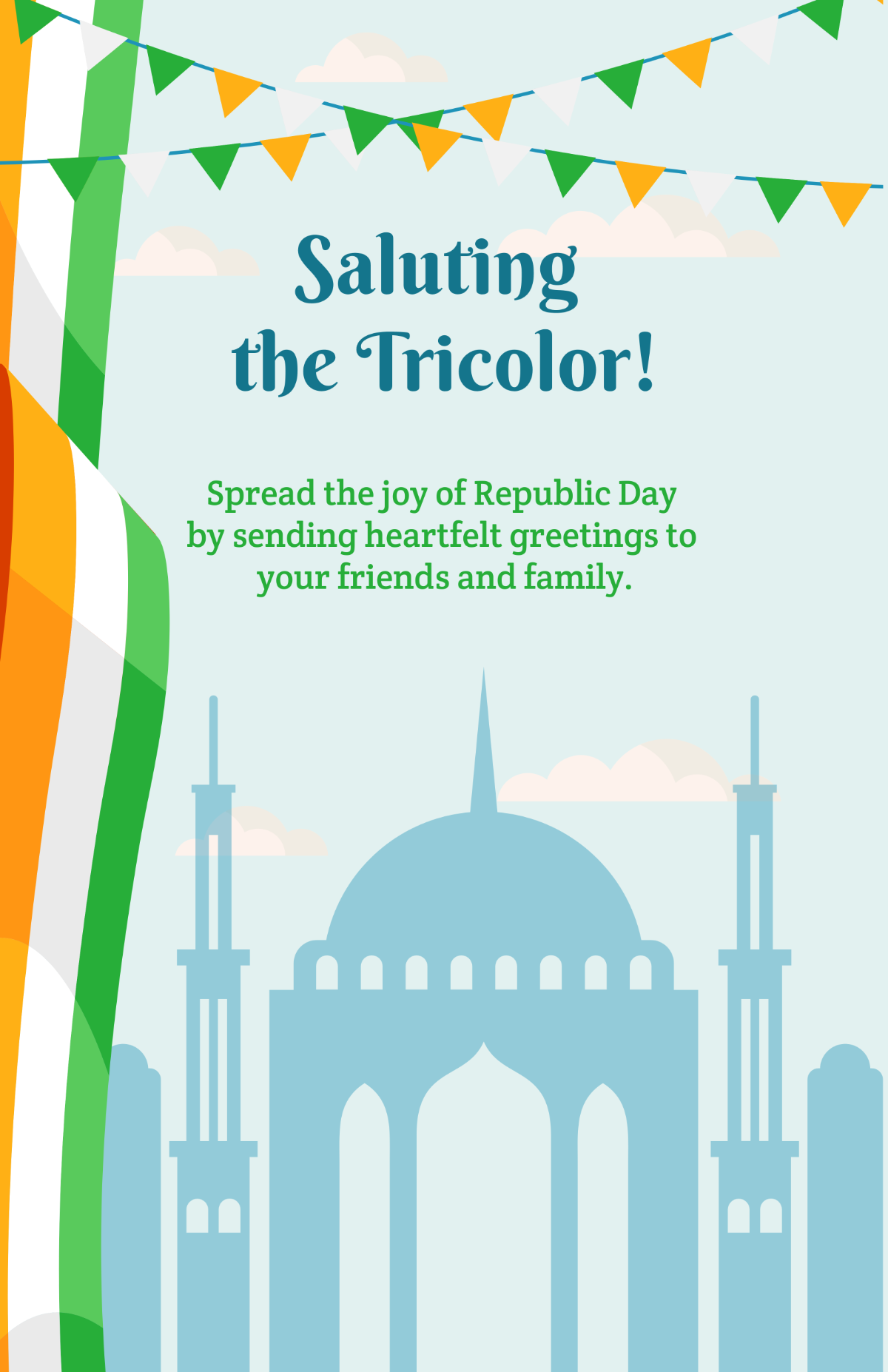 Republic Day Greetings Poster Template