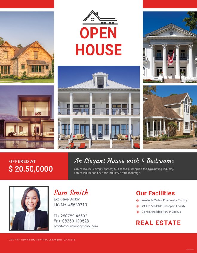 Broker Open House Flyer Template | Free Templates