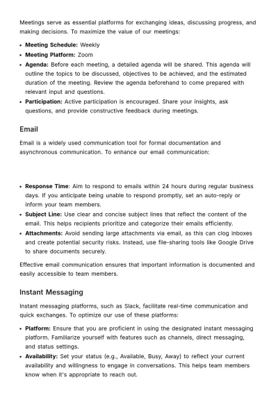 Free Team Collaboration Guidelines HR Template to Edit Online