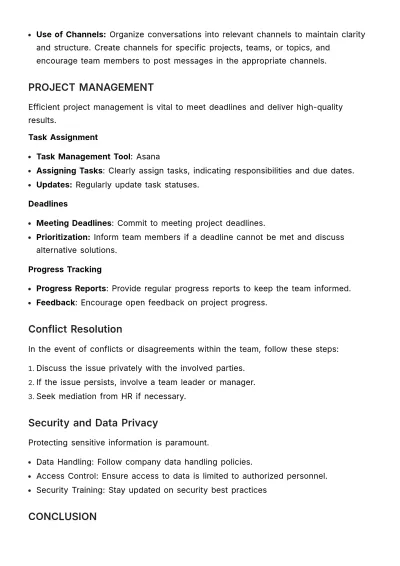 Free Team Collaboration Guidelines HR Template to Edit Online