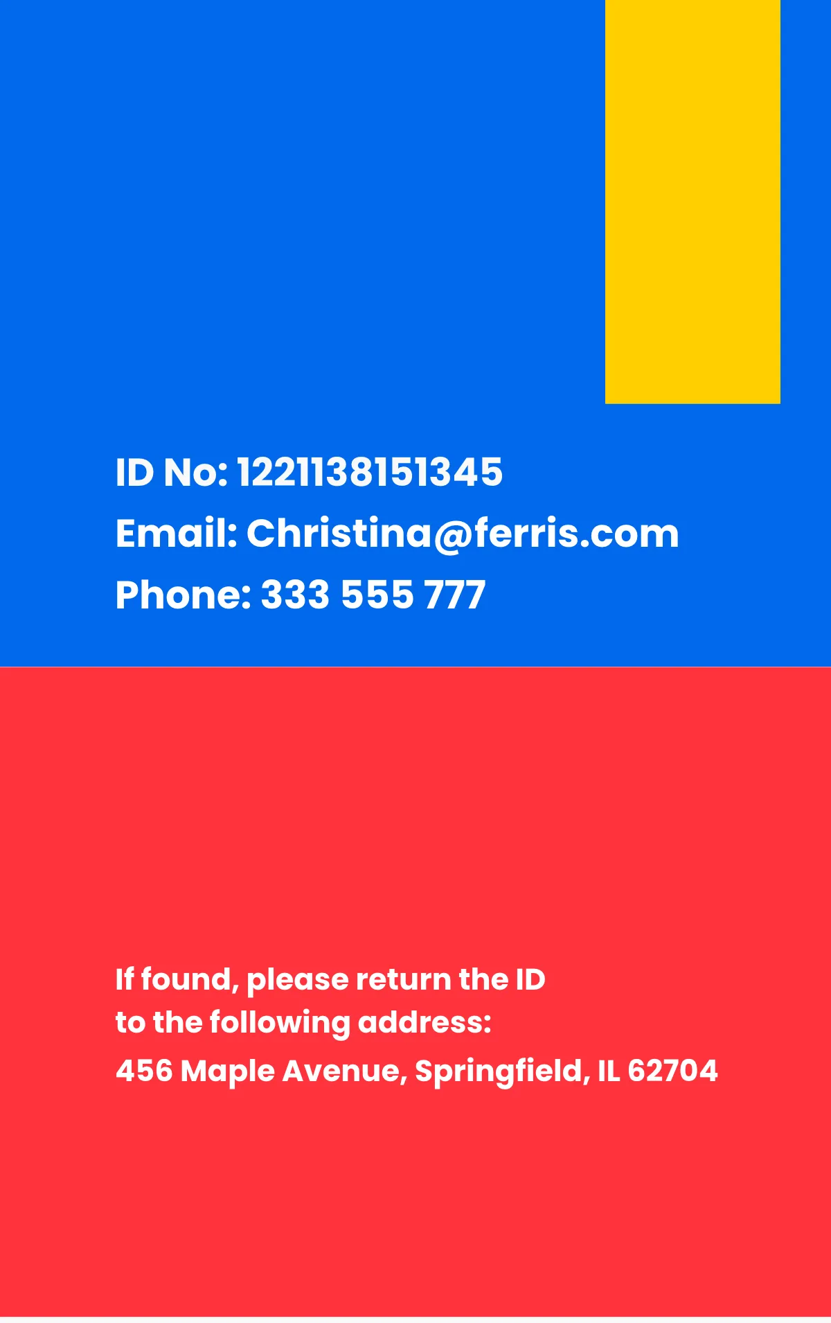 Free Creative Identity Card Template to Edit Online